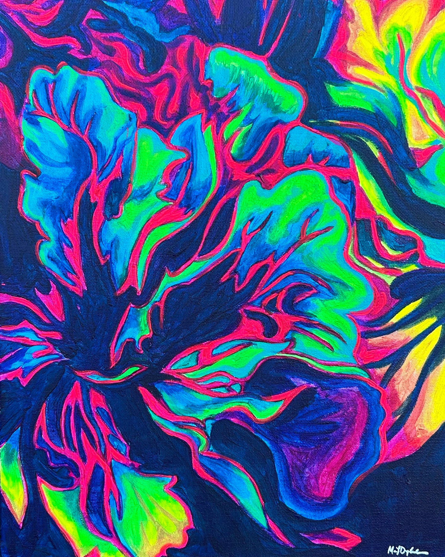 FLEURescent Carnation 2 Art Print