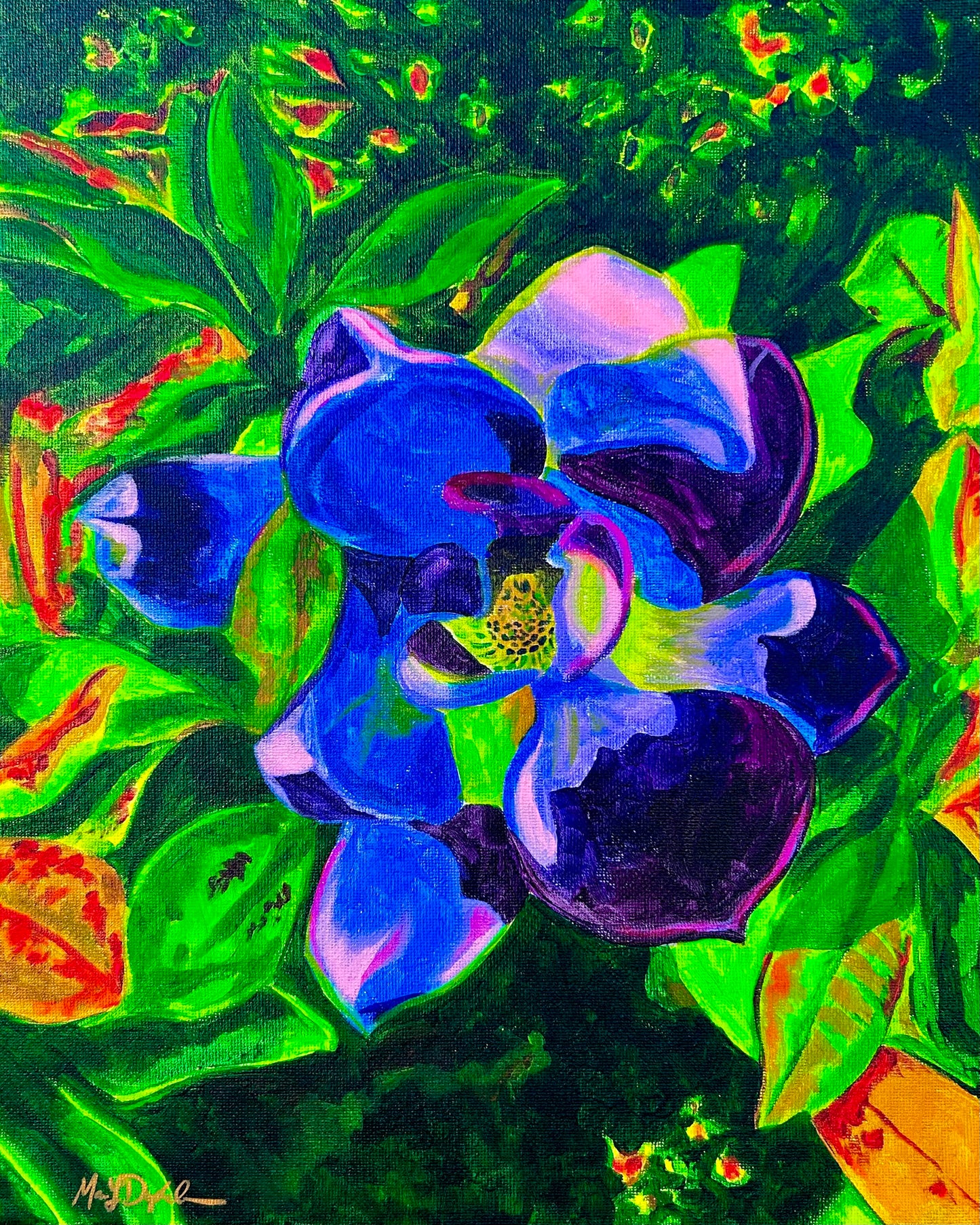 FLEURescent Magnolia Art Print