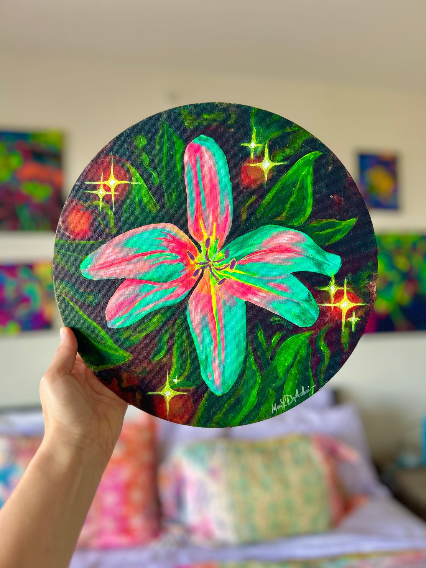 FLEURescent Lily Original Painting