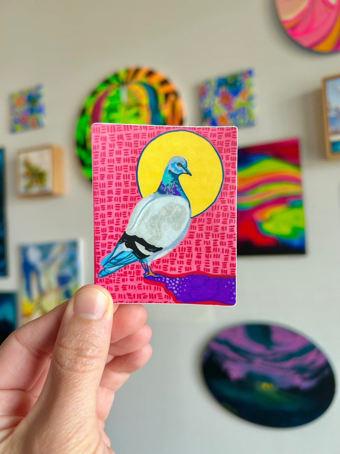 Groovy Pigeon Sticker