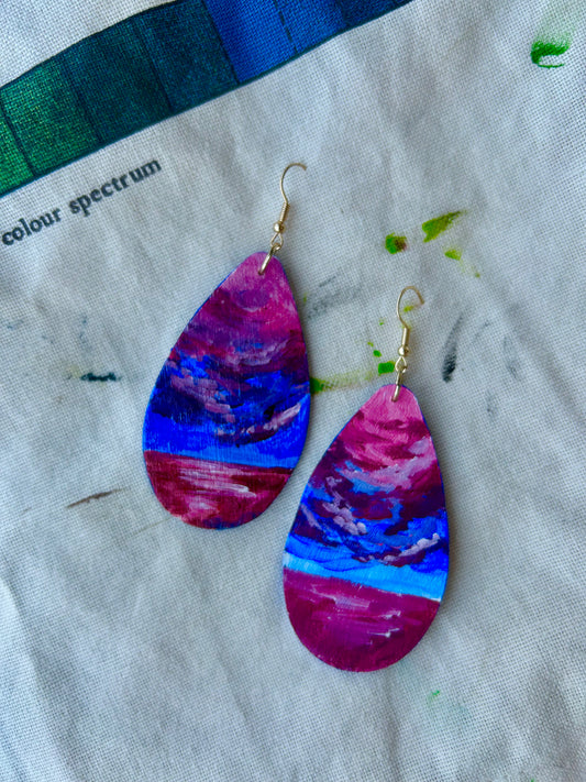 Alohilani Hand-Painted Earrings