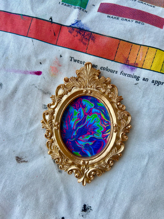 FLEURescent Carnation 2 Miniature Art Magnet
