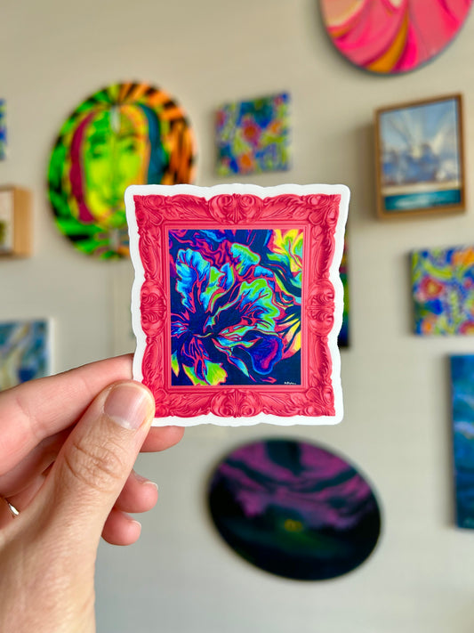 FLEURescent Carnation 2 Sticker