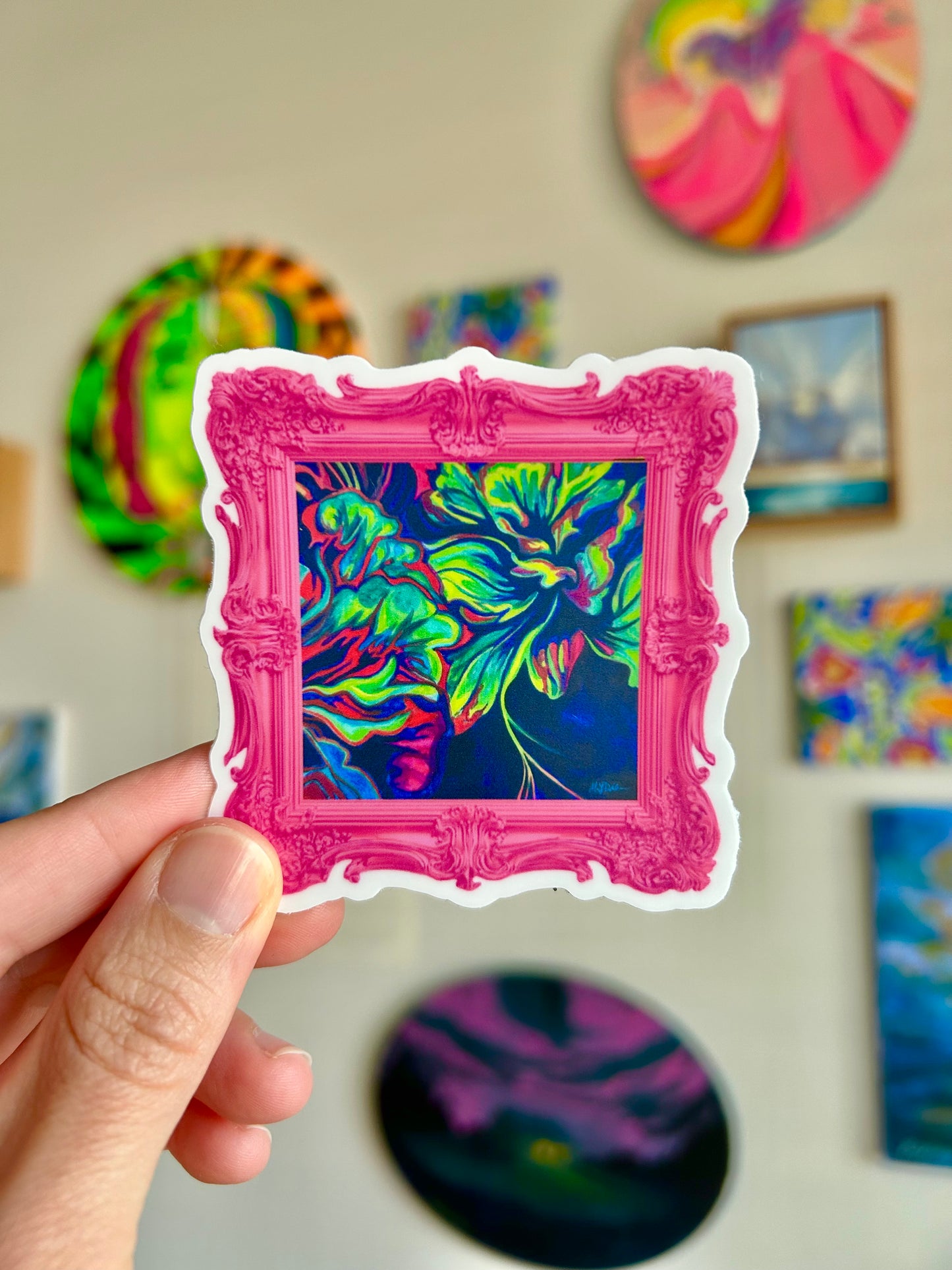 FLEURescent Carnation Sticker