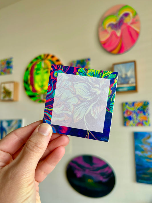 FLEURescent Carnation Sticky Notes