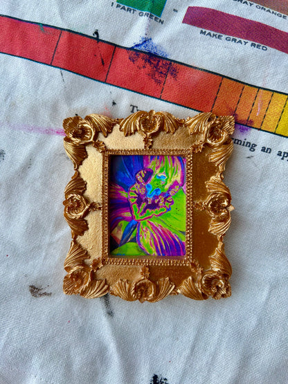 FLEURescent Orchid Miniature Art Magnet