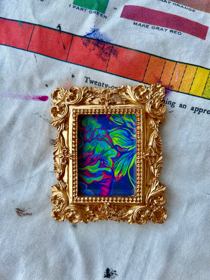 FLEURescent Carnation Miniature Art Magnet