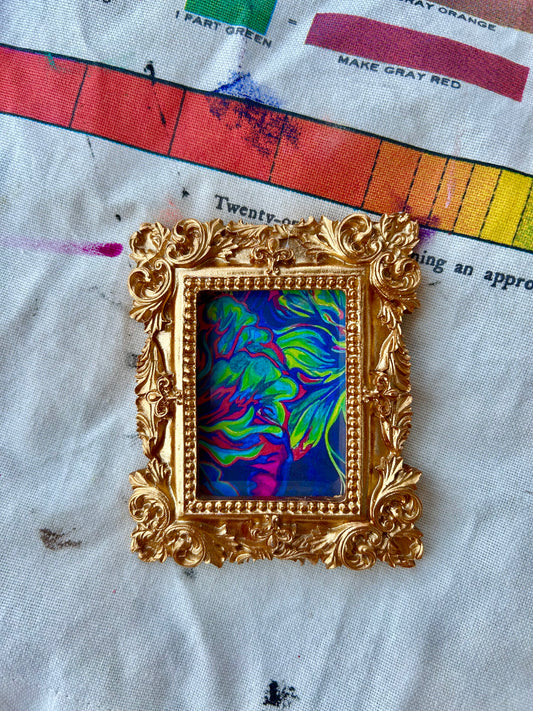 FLEURescent Carnation Miniature Art Magnet