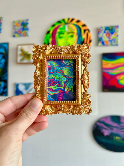FLEURescent Carnation Miniature Art Magnet