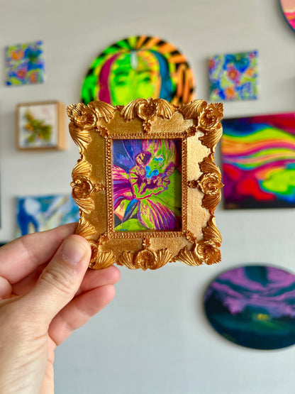 FLEURescent Orchid Miniature Art Magnet
