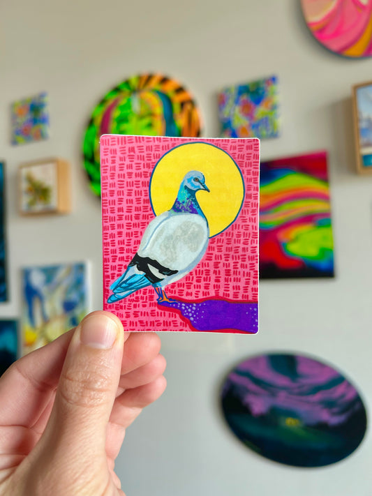 Groovy Pigeon Sticker