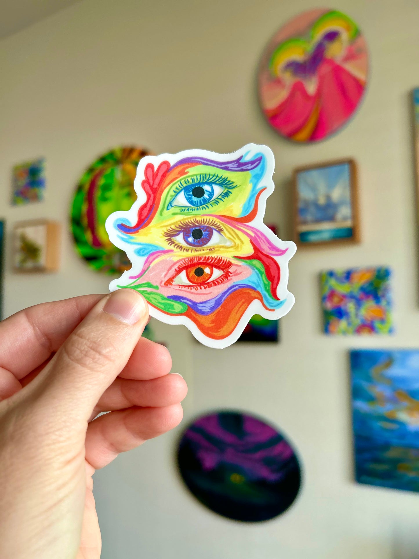 Tri Eyes Sticker